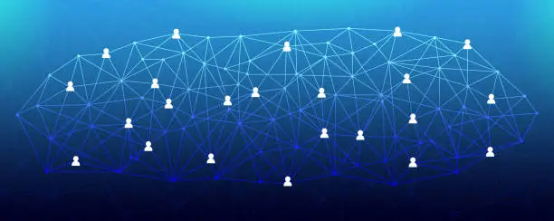 Photo of Technological virtual background. Digital networking concept. 3D Rendering