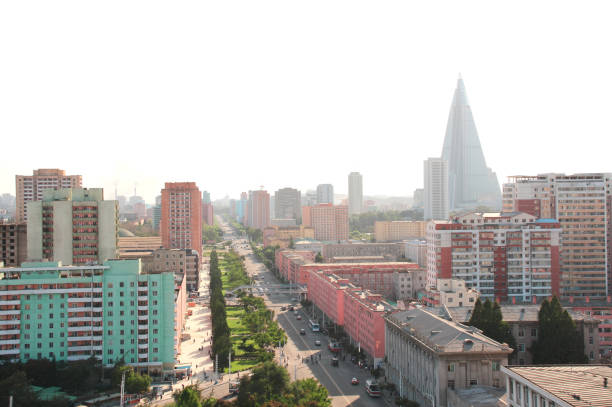 istock Aerial view of Pyongyang, North Korea 916610000
