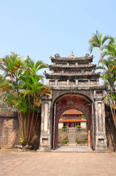 istock Ancient stone gate in Minh Mang Tomb, Hue, Vietnam 916610934