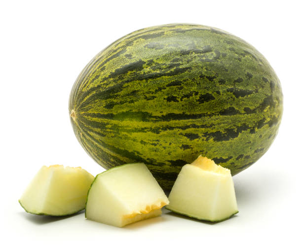 istock Santa Claus melon isolated on white 916614894