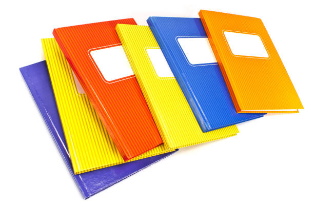 istock Colorful notebooks isolated on white background 916617912