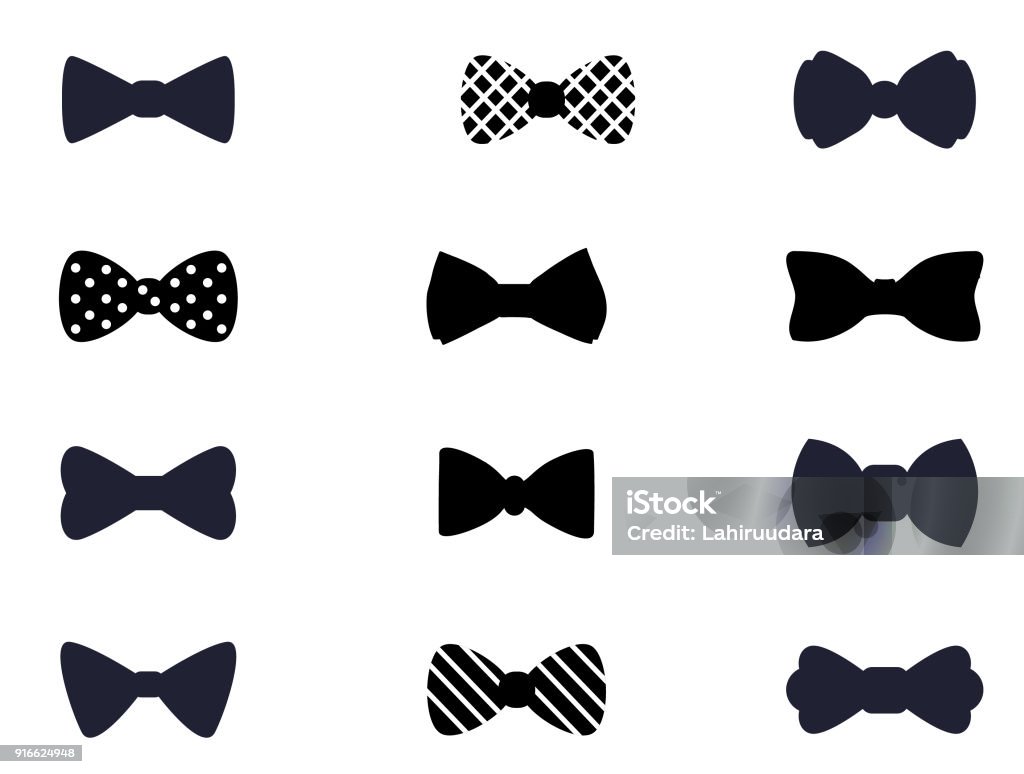 Bow icon collection Bow Tie stock vector