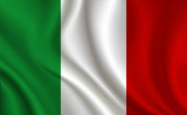 イタリア国旗の背景 - italian flag点のイラスト素材／クリップアート素材／マンガ素材／アイコン素材