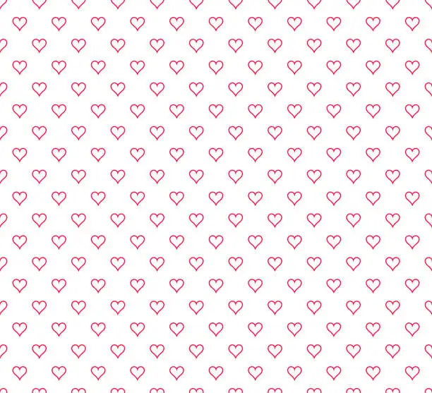 Vector illustration of Hand drawn vector illustration with cute hearts.