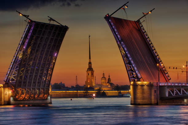 istock Palace bridge over the Neva River, Russia 916630078
