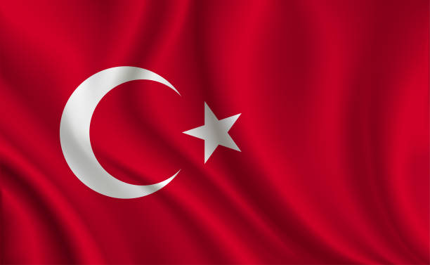 ilustraciones, imágenes clip art, dibujos animados e iconos de stock de fondo de bandera de turquía - bandera turca