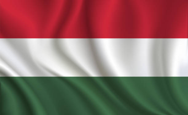 ハンガリーフラグ背景 - hungarian flag点のイラスト素材／クリップアート素材／マンガ素材／アイコン素材