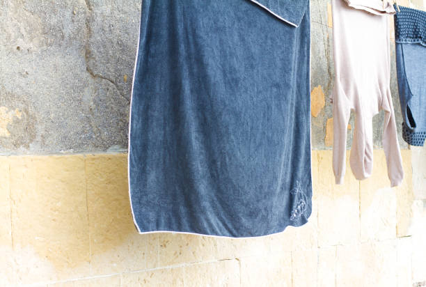 istock Siracusa, Sicily: Laundry Hanging (Close-up); Blues and Yellows 916643566