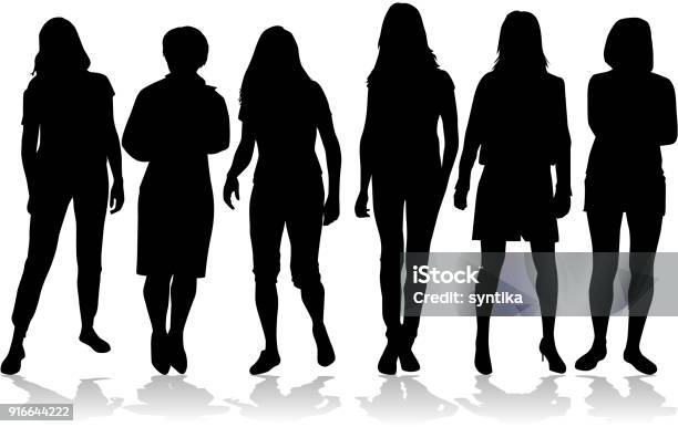 Silhouette Of A Woman Stock Illustration - Download Image Now - In Silhouette, Women, People