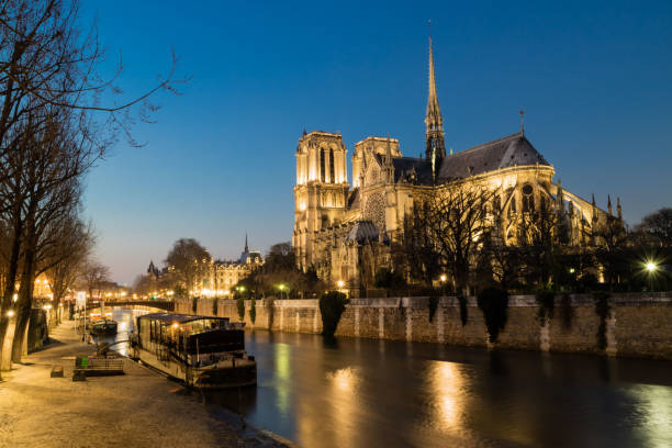 istock Notre Dame de Paris in night time 916651044