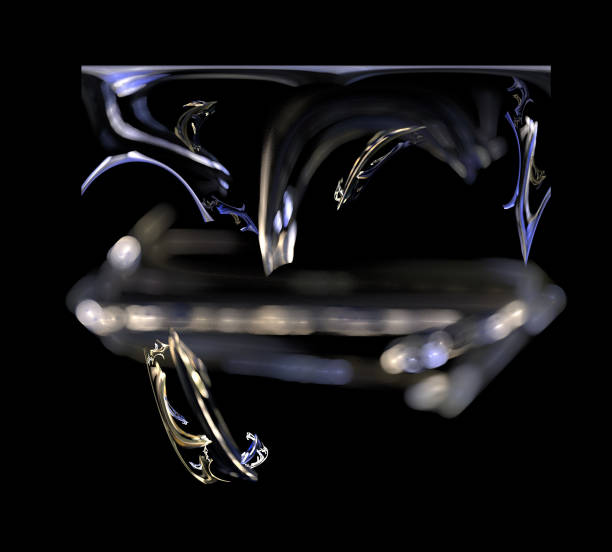 istock image of one Digital Fractal on Black Color 916651088