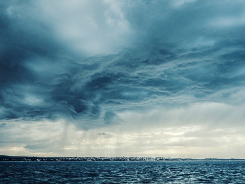 Approaching storm over Adriatic sea.