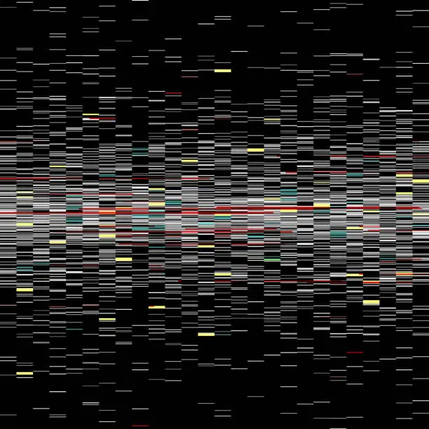 Vector illustration of Glitch elements set. Computer screen error templates. Digital pixel noise abstract design. Video game glitch. Glitches collection. Television signal fail. Data decay. Technical problem grunge.