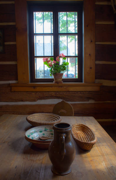 istock Room with table on the old weekend cottage (5) 916661544