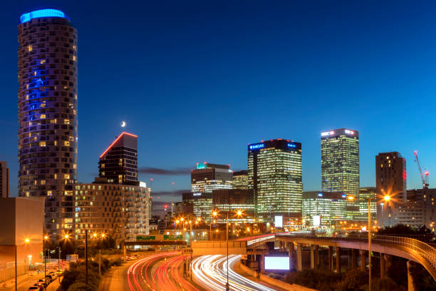 istock London's Canary Wharf financial district at dusk 916668840