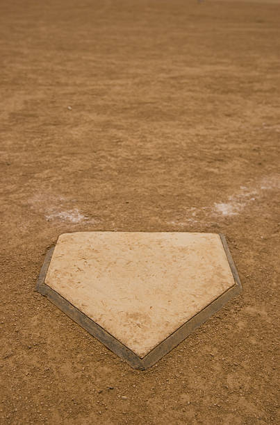 de placa principal - baseball diamond baseball softball base imagens e fotografias de stock