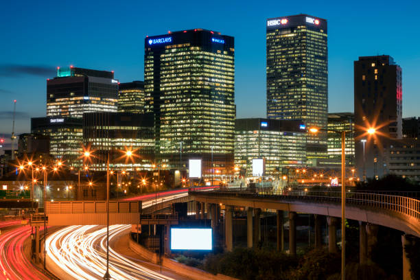 istock London's Canary Wharf financial district at dusk 916672900