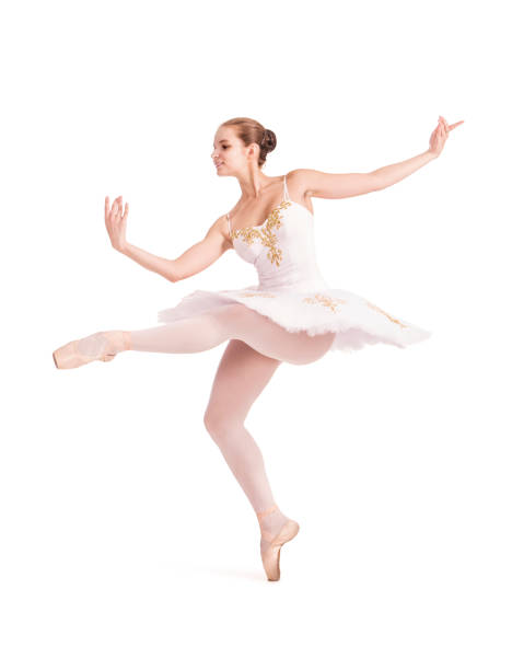 istock Ballerina in white tutu. 916676982
