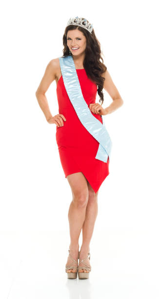 istock Attractive female in pageant clothing 916684882