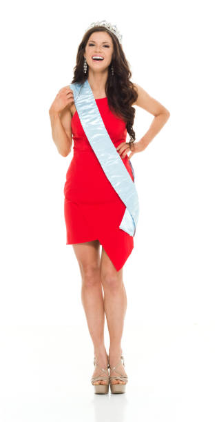 istock Attractive female in pageant clothing 916687034