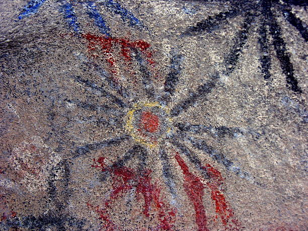 rock art soleil - kumeyaay photos et images de collection