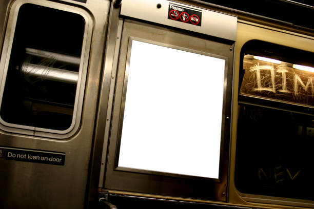 istock Advertise here billboard in white on subway 91669733