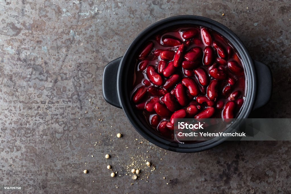 Red kidney beans boiled Kidney Bean Stock Photo
