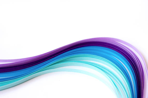 istock Abstract colorful paper stripes on white background; Abstract lines background 916709798