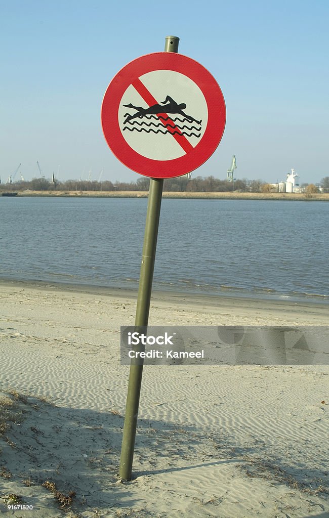 Schwimmen verboten - Lizenzfrei Belgien Stock-Foto
