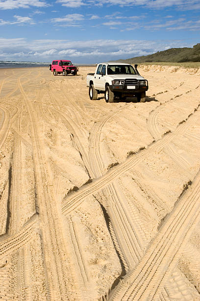 istock Four-wheel driving on Fraser Island 91671660