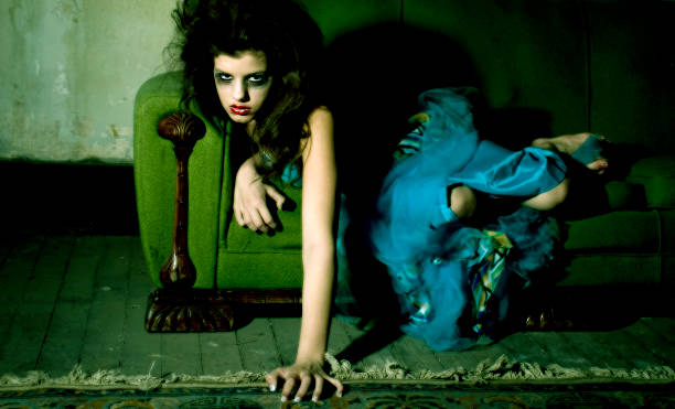 istock Goth Girl On Old Couch 91672733