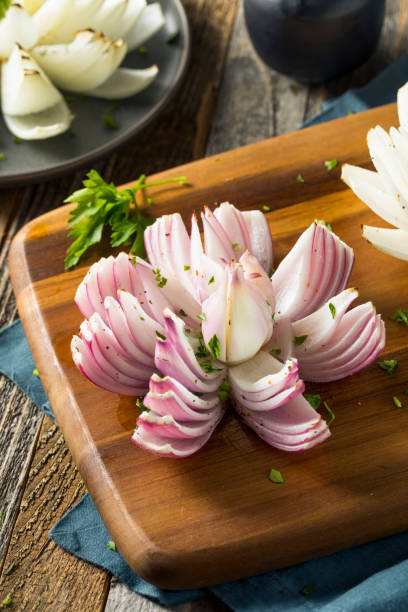 Baked Organic Onion Lotus Flower