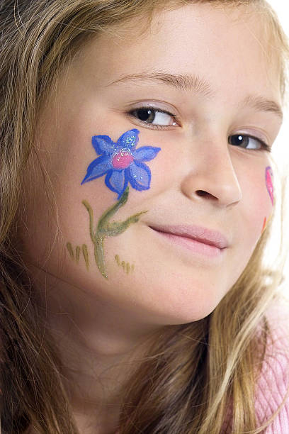 istock Pretty girl with flower butterfly make-up 91673074