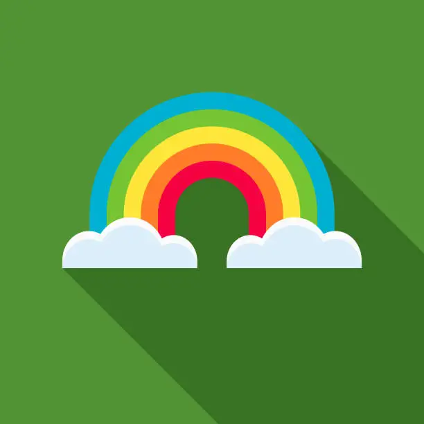 Vector illustration of Rainbow Flat Design St. Patrick's Day Icon