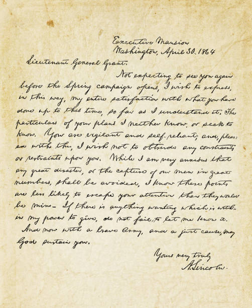 istock Abraham Lincoln letter to Lieutenant General Grant in 1864 916730894