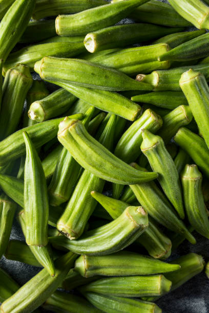 istock Raw Green Organic Okra Vegetables 916731224