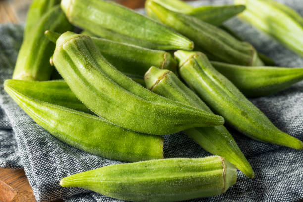 istock Raw Green Organic Okra Vegetables 916731380