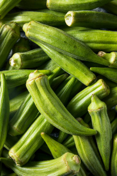 istock Raw Green Organic Okra Vegetables 916732792