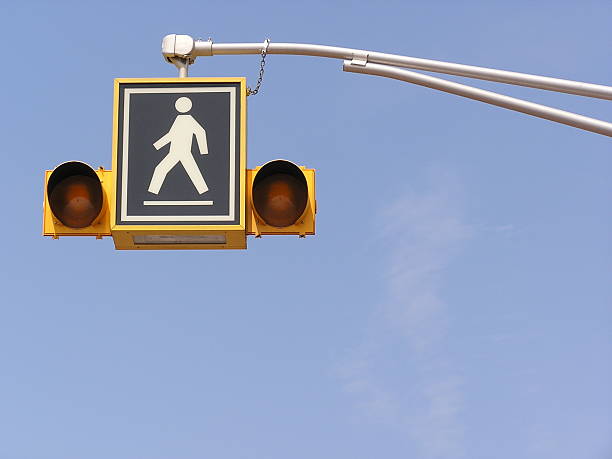 istock Pedestrian Crosswalk Sign with Lights 91673299