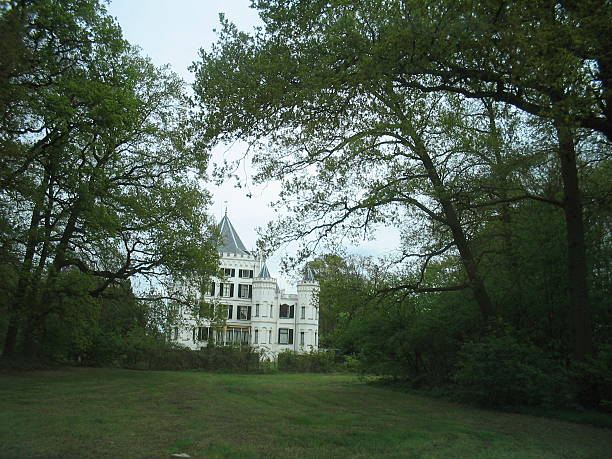 Mysterious mansion stock photo