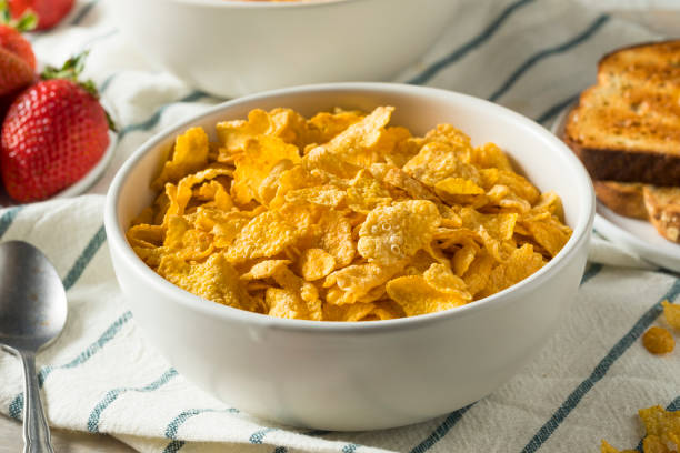 istock Healthy Corn Flakes with Milk for Breakfast 916735624