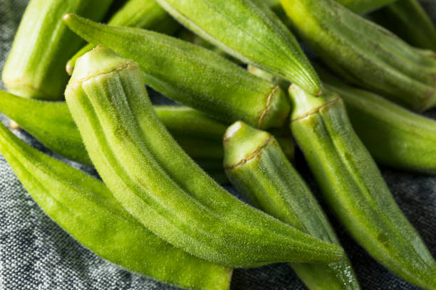 istock Raw Green Organic Okra Vegetables 916738026