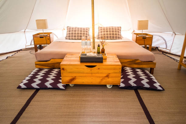 istock Traditional canvas bell tent,  in Thailand. 916738042