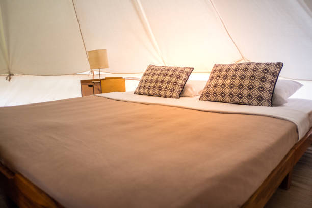 istock Traditional canvas bell tent,  in Thailand. 916738078