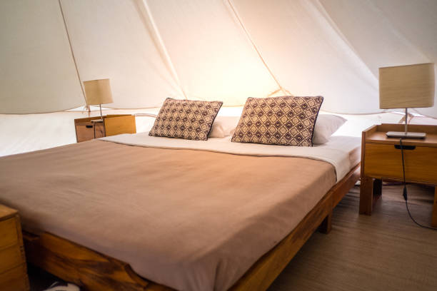 istock Traditional canvas bell tent,  in Thailand. 916738148
