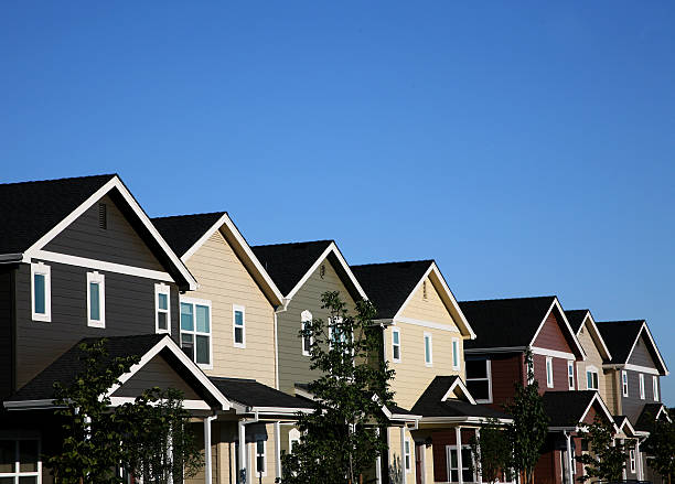 istock Multi-colored Row of Houses 91675981