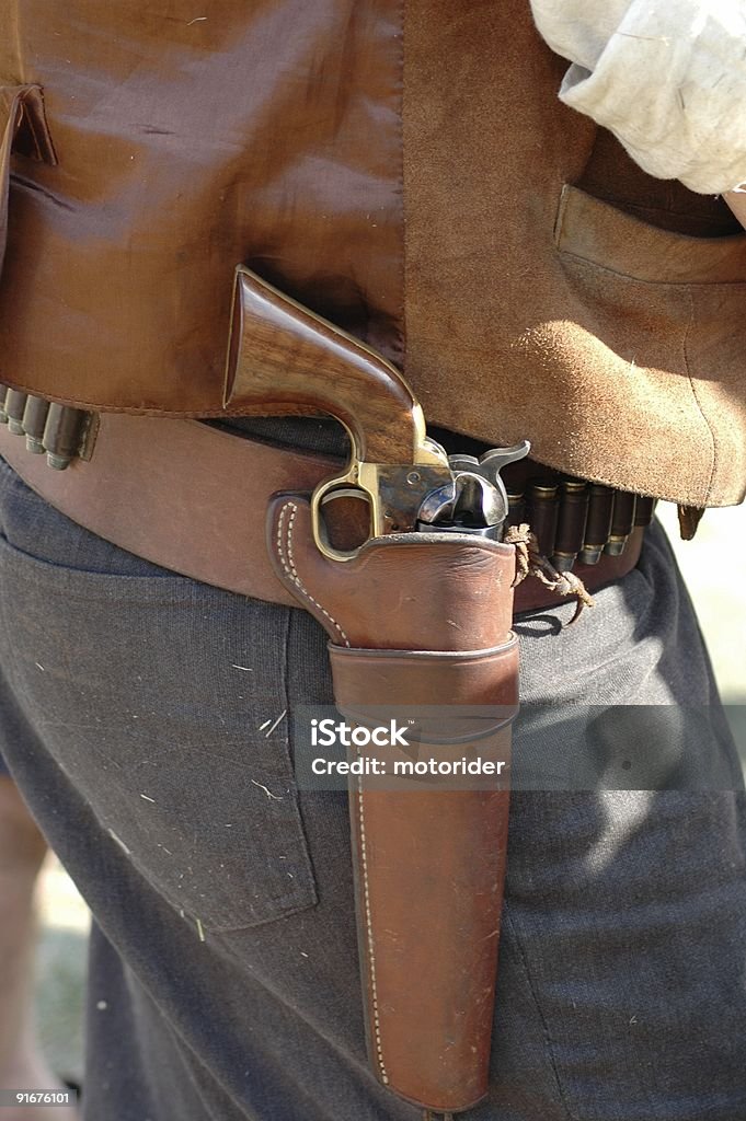 Western pistol in gun salute - Lizenzfrei Farbbild Stock-Foto