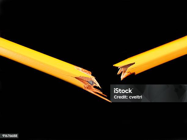 Broken Pencil Stock Photo - Download Image Now - Breaking, Pencil, Broken