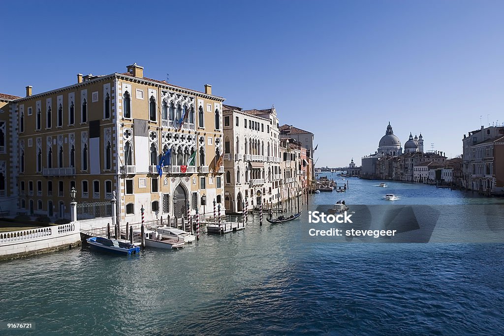 Вид из Accademia Мост через гранд-канал, Венеция - Стоковые фото Архитектура роялти-фри