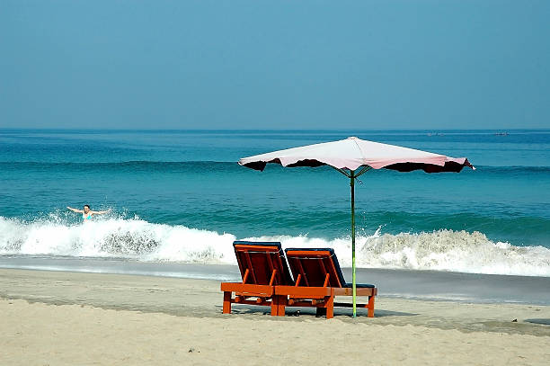 deck chair stock photo